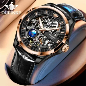 Men's Luxury Leather Waterproof Watch
